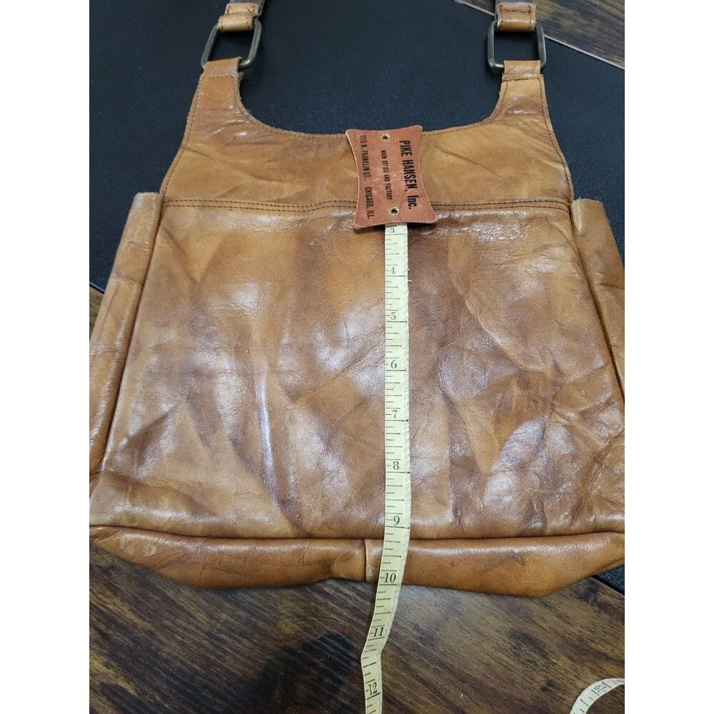 Vintage 70s revival Rustic Brown Leather Saddle Bag Purse Western Boho
